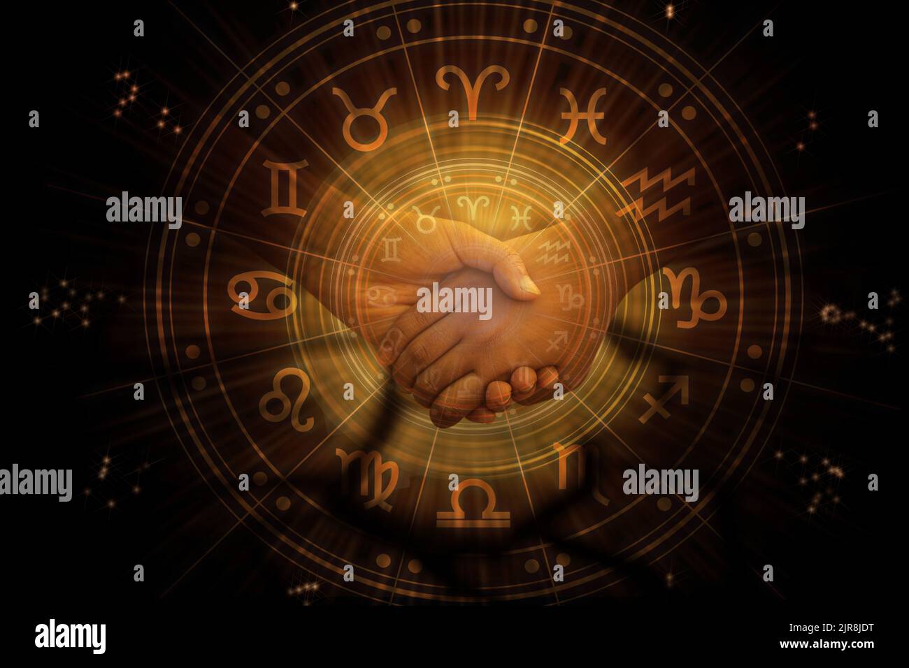 Signes de zodiaque à l'intérieur de l'horoscope cercle astrologie et horoscopes concept. Banque D'Images