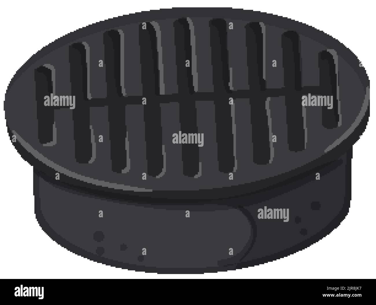 illustration vectorielle de la grille de drainage des trous Illustration de Vecteur