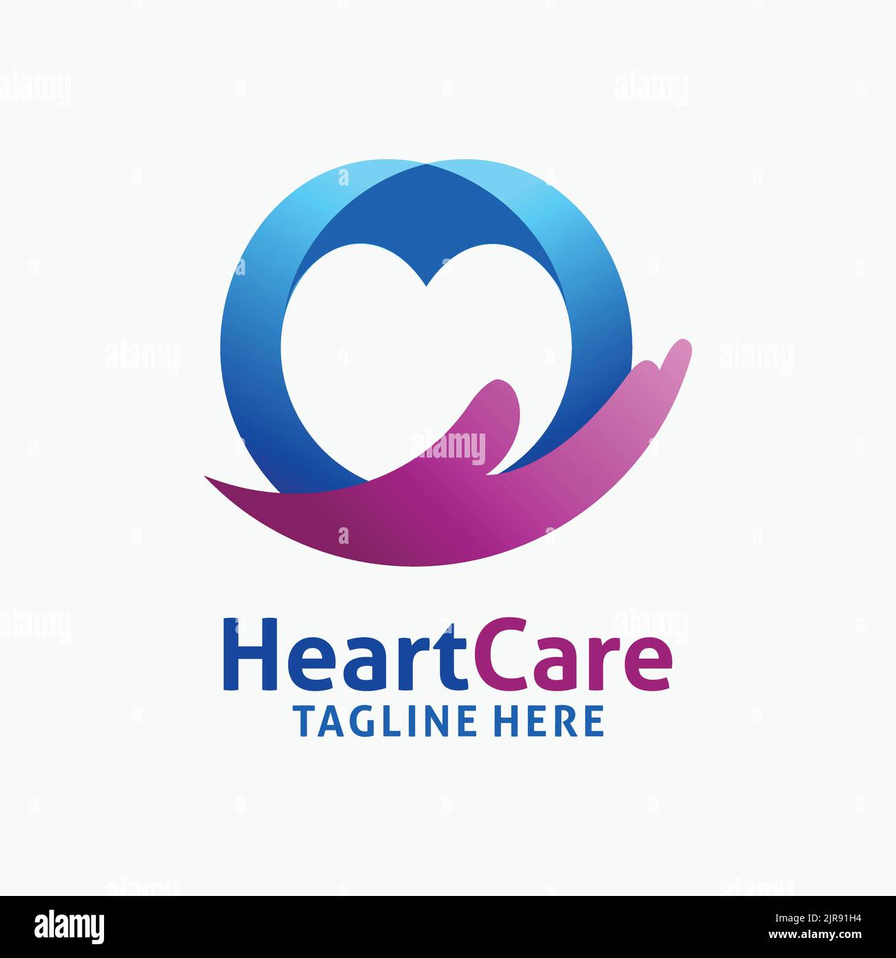 Logo Heart Care Illustration de Vecteur