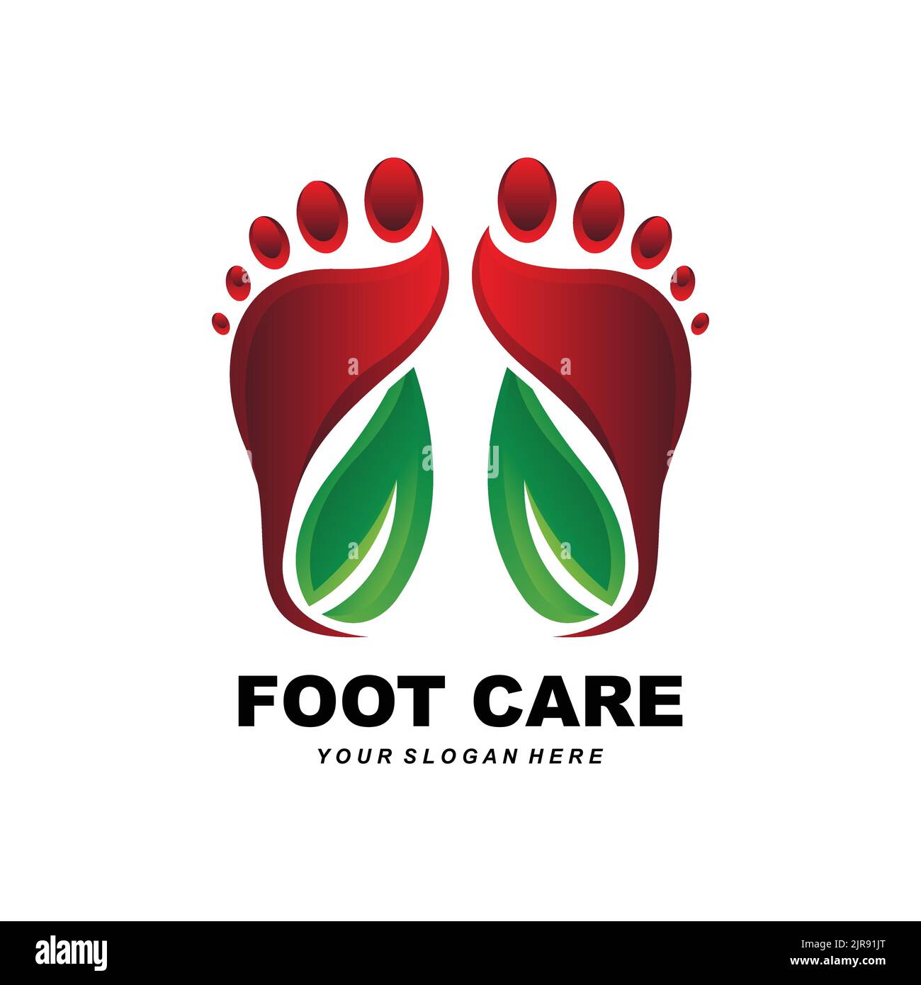 Soin des pieds logo Design Santé Illustration Femme Pedicure salon Vector Illustration de Vecteur