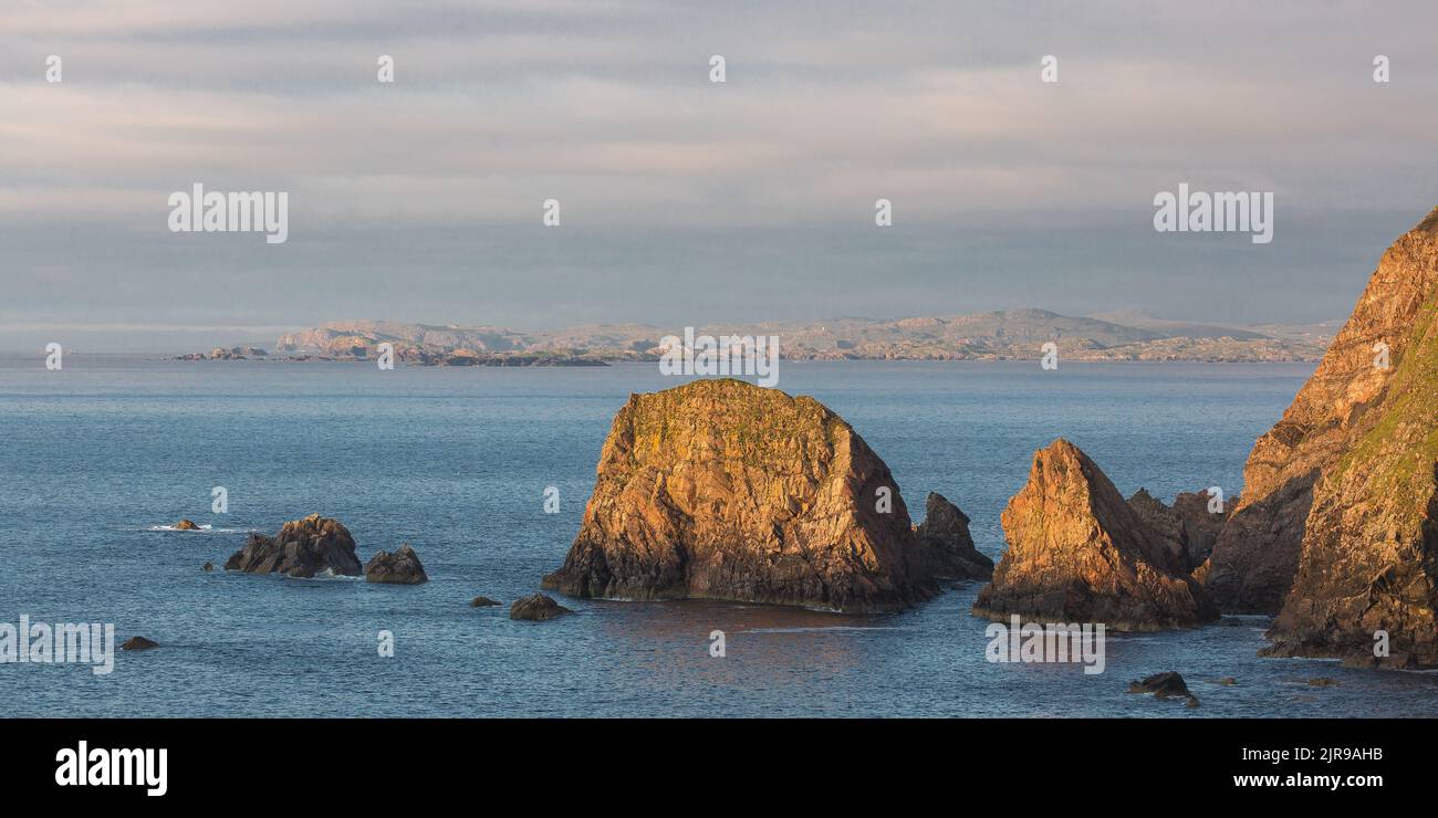 Baie d'Aird Panorama, Uig, Lewis, Isle of Lewis, Hebrides, Outer Hebrides, Îles de l'Ouest, Écosse, Royaume-Uni, Grande-Bretagne Banque D'Images