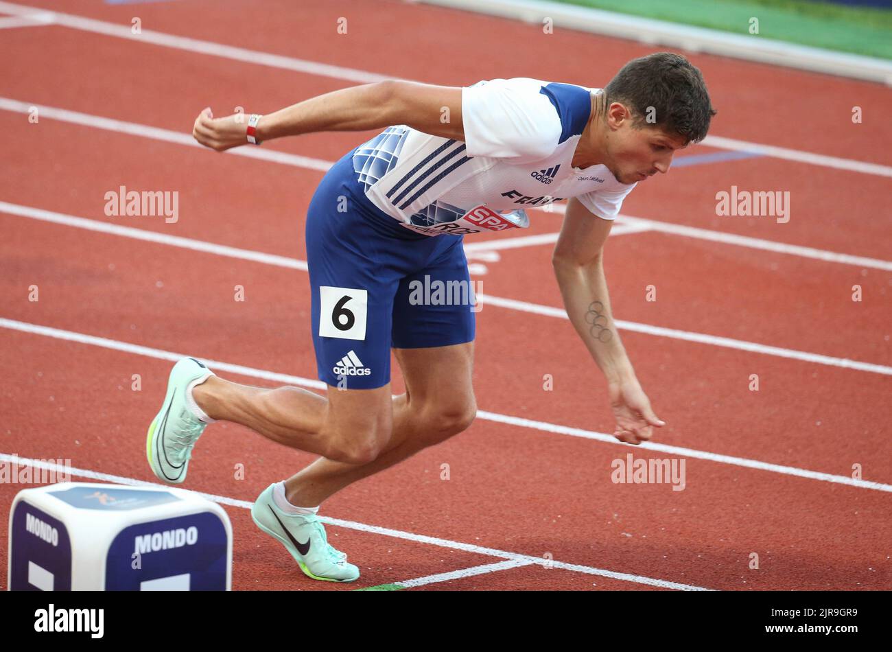 Benjamin Robert de France pendant l'Athlétisme, Menâ&#X80;&#x99;s 800m aux Championnats d'Europe Munich 2022 sur 21 août 2022 à Munich, Allemagne - photo: Laurent Lairys/DPPI/LiveMedia Banque D'Images