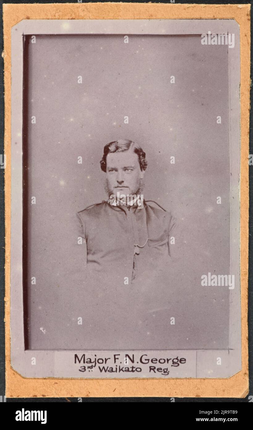 Majeure F.N. George 3rd Waikato Reg., vers 1860, fabricant inconnu. Banque D'Images