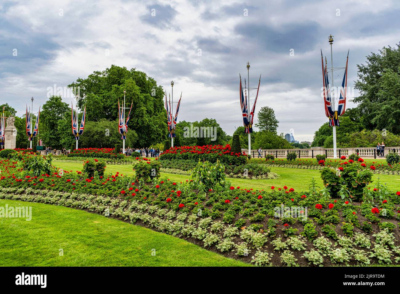 Le jardin du palais de Buckingham à Londres Banque D'Images