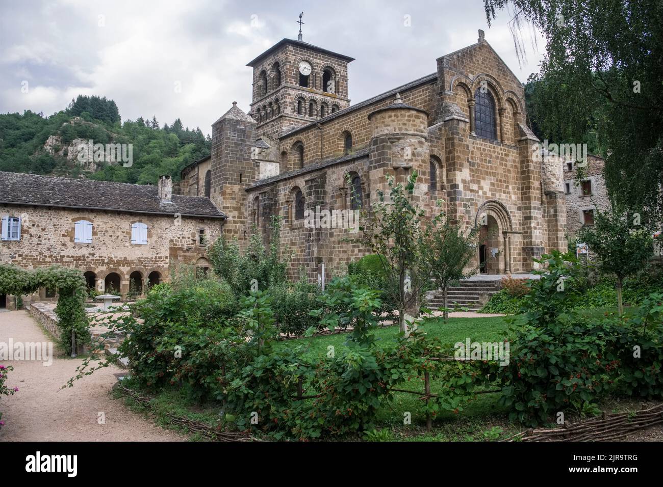 Chamalieres-sur-Loire (centre-sud de la France) : Église Saint-Gilles, édifice classé monument historique national (monument historique français Banque D'Images