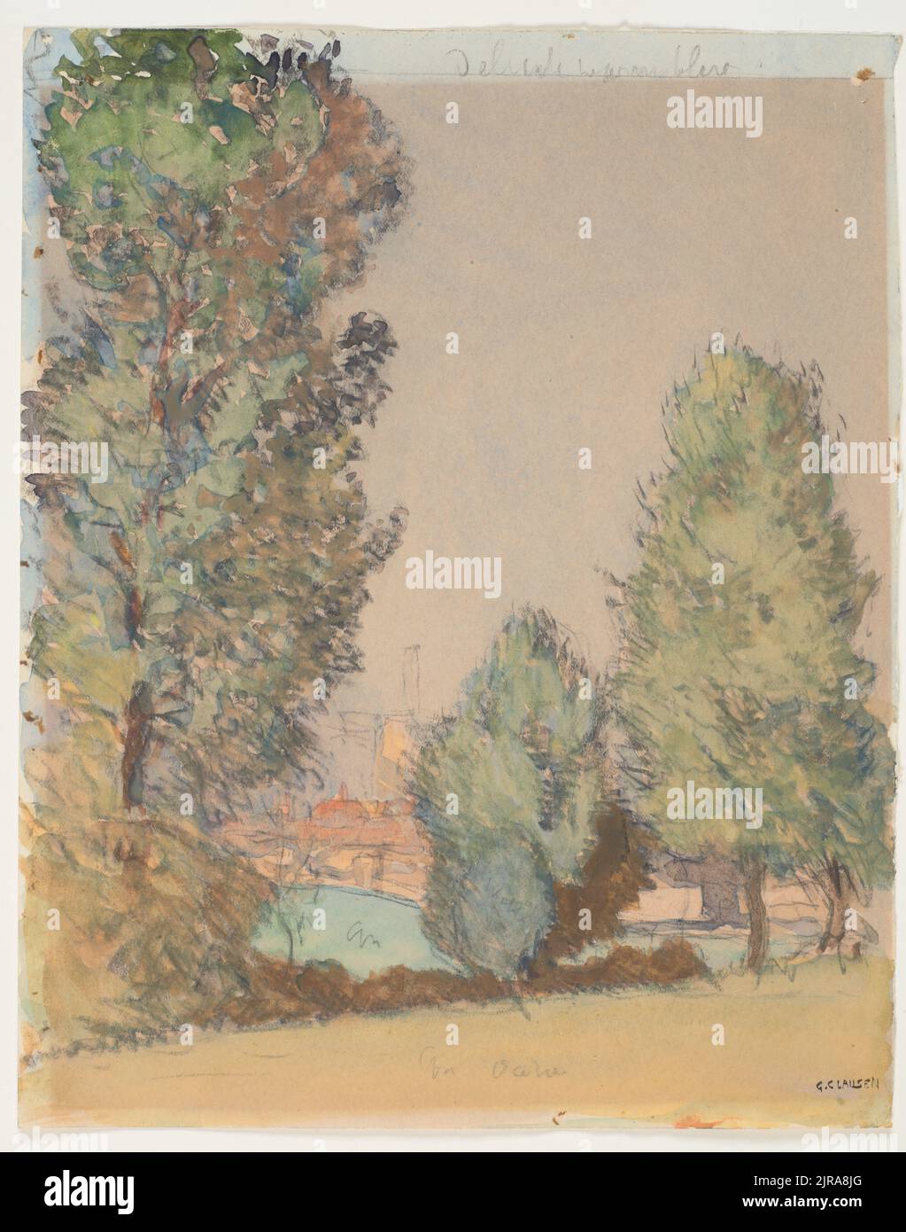 À Finchingfield, en Angleterre, par Sir George Clausen. Banque D'Images