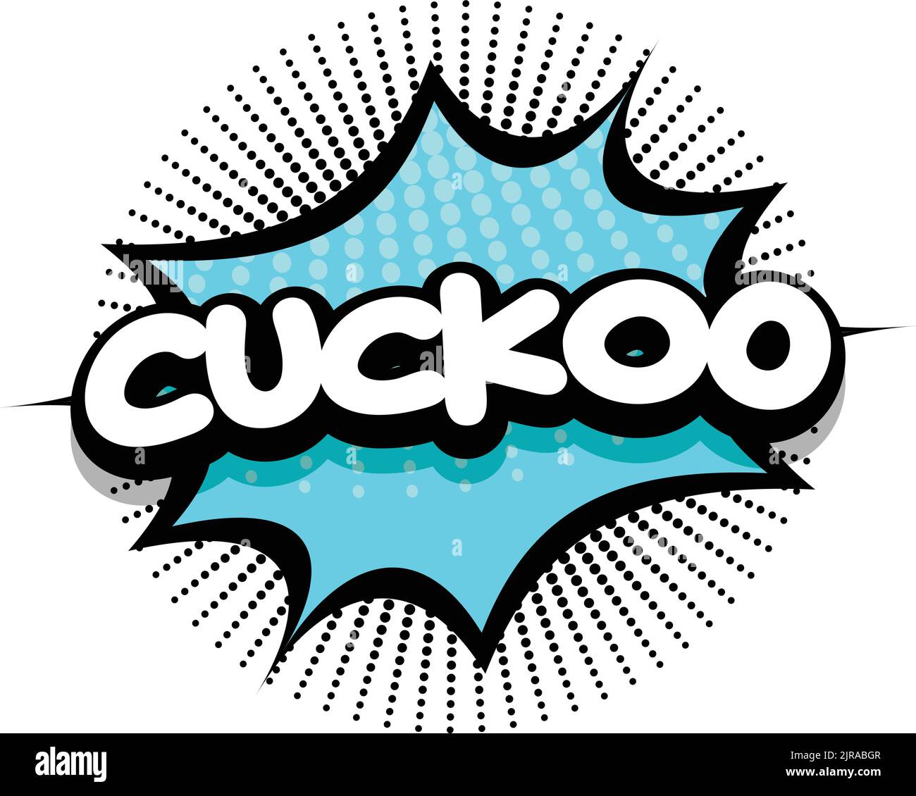 cuckoo Comic livre Speech explosion bulle vecteur art illustration pour les amateurs de bande dessinée Illustration de Vecteur