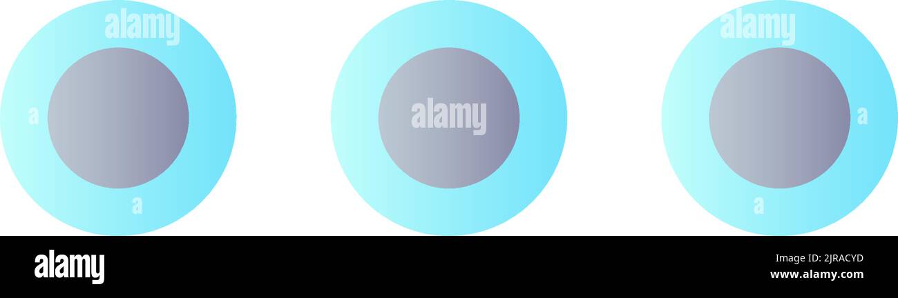 Icône de l'interface utilisateur en dégradé de couleur plat à points de suspension Illustration de Vecteur