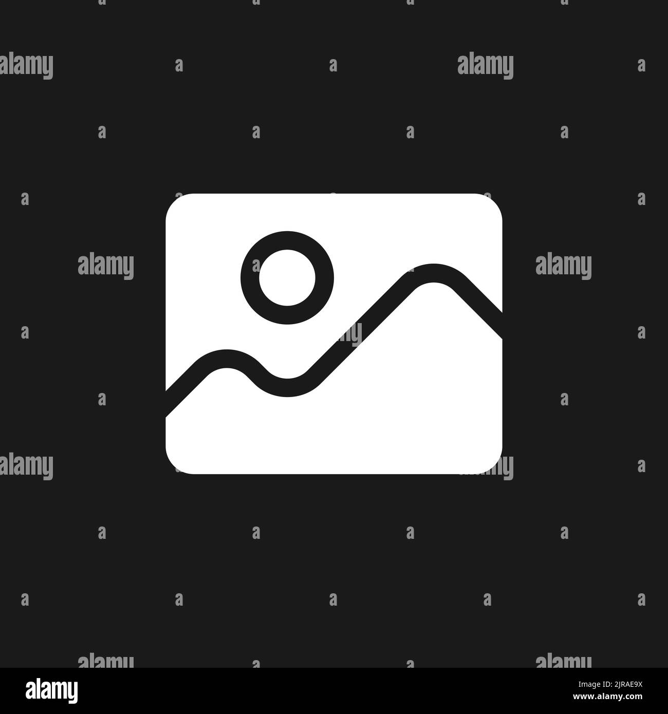 Icône de l'interface utilisateur du glyphe du mode sombre de l'image Illustration de Vecteur