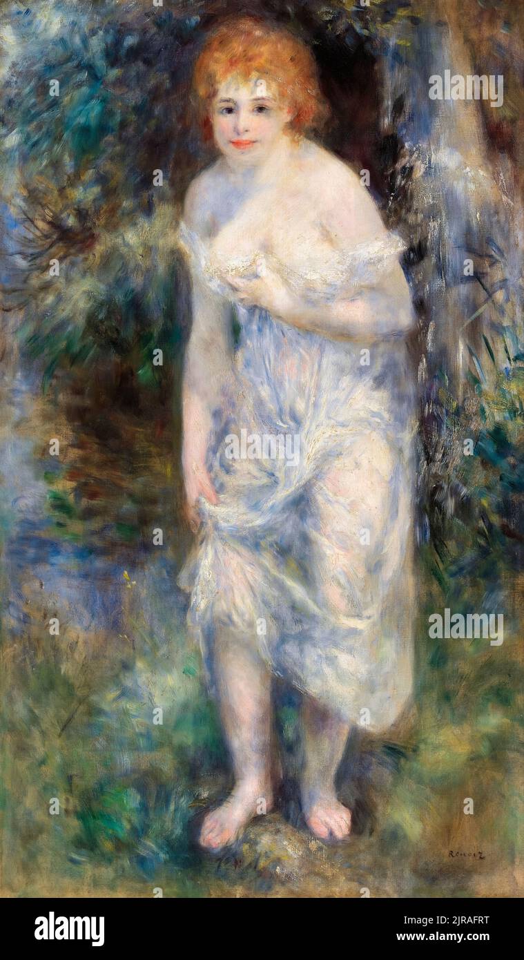 Pierre Auguste Renoir, The Source (la Source), peinture à l'huile sur toile, 1875 Banque D'Images