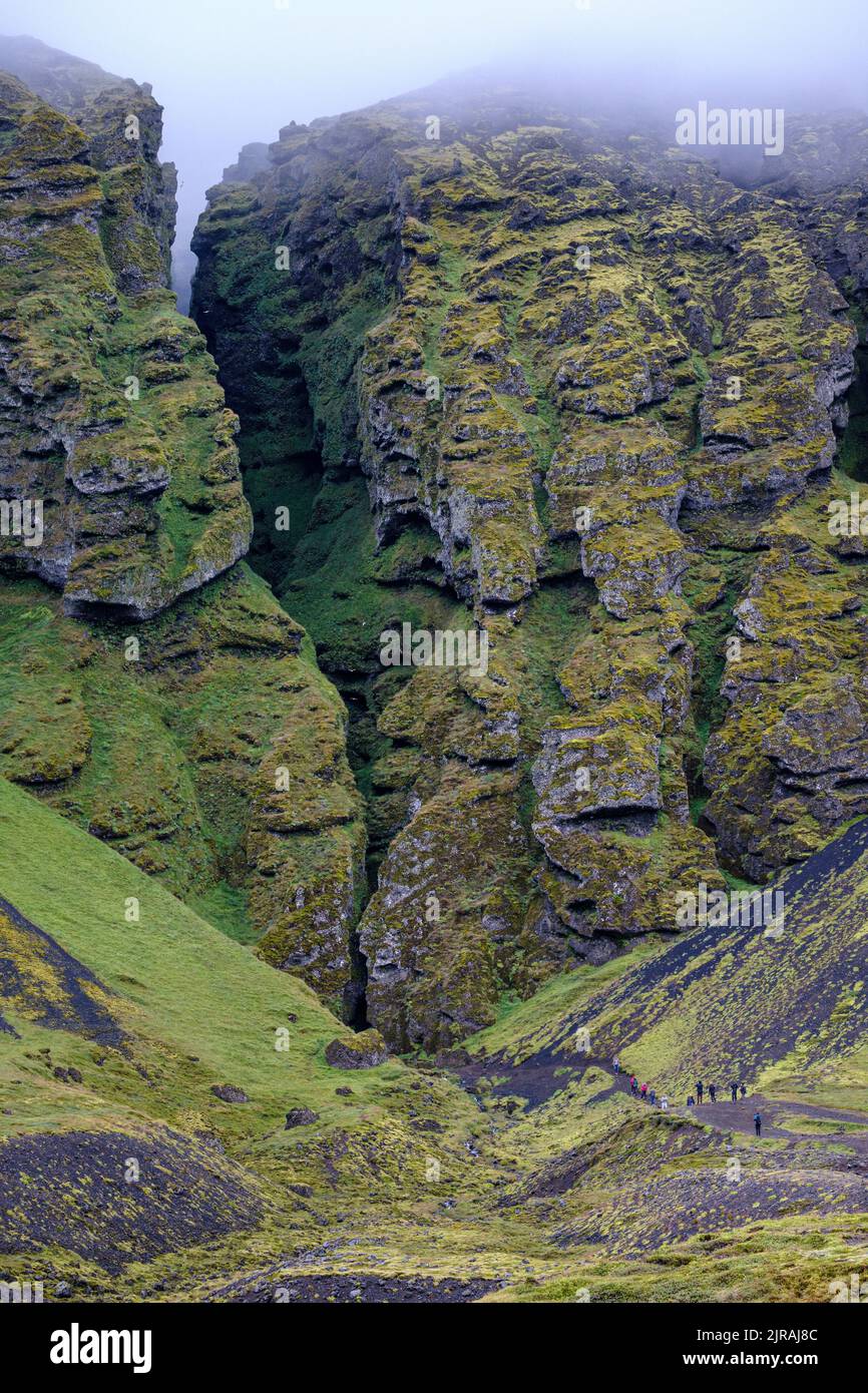 Gorge de Raudfeldsgja, Islande Banque D'Images Gorge de Raudfeldsgja, Islande Banque D'Images