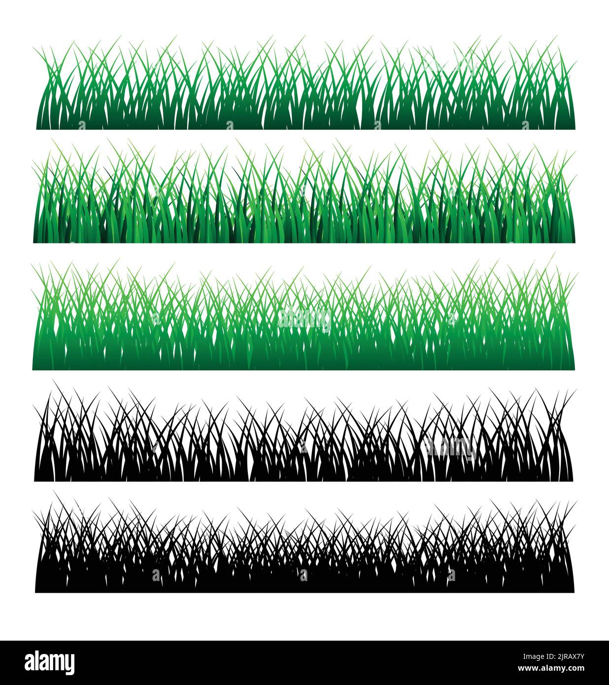 Illustration des silhouettes vert et noir Illustration de Vecteur