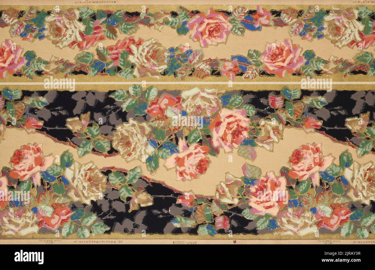 Papier peint, 1930s, Angleterre, par Crown Wallpaper. Don de Ray et Betty Weeber, 2010. Banque D'Images