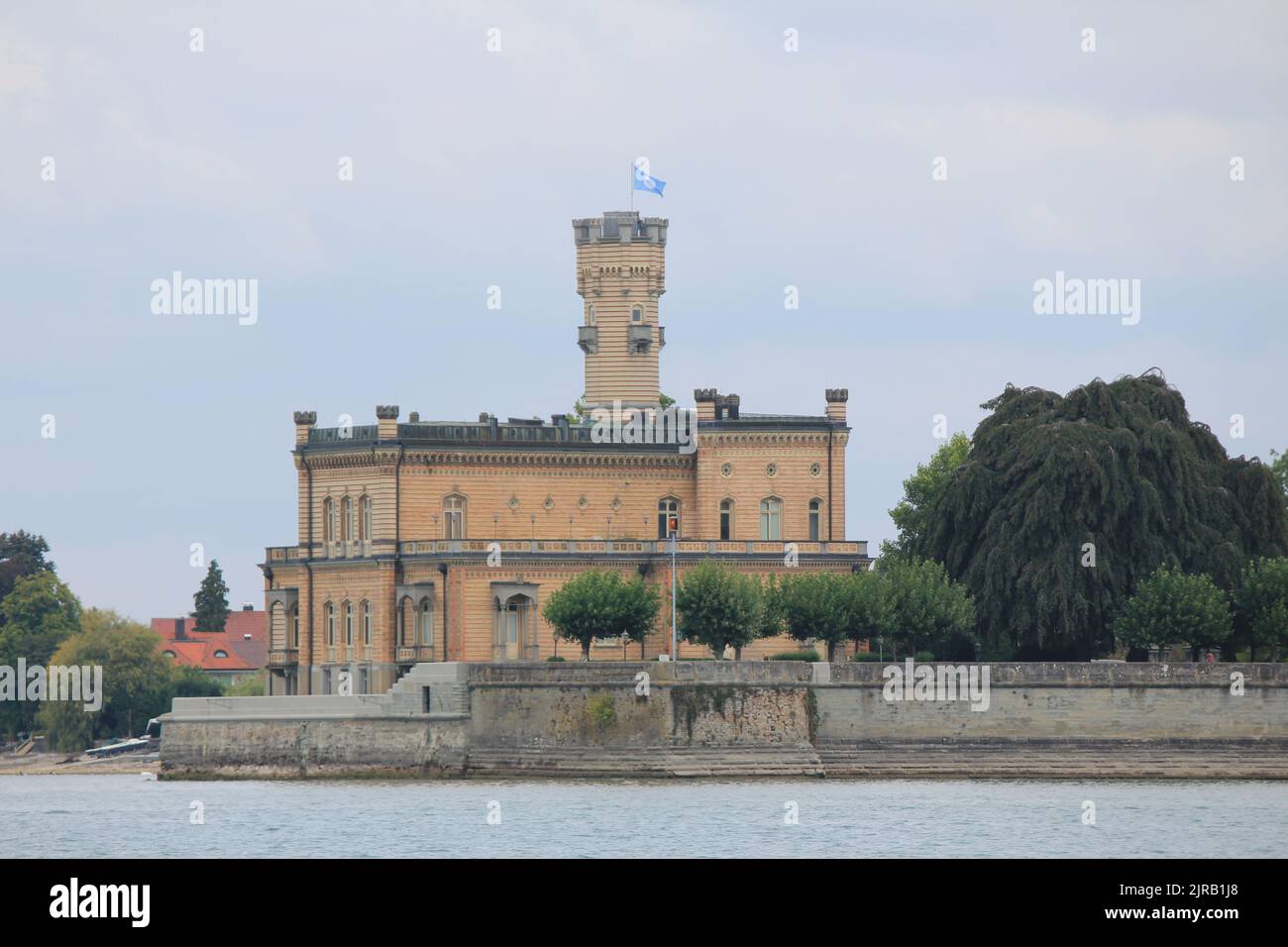 Schloss Montfort Blaue Flagge Banque D'Images
