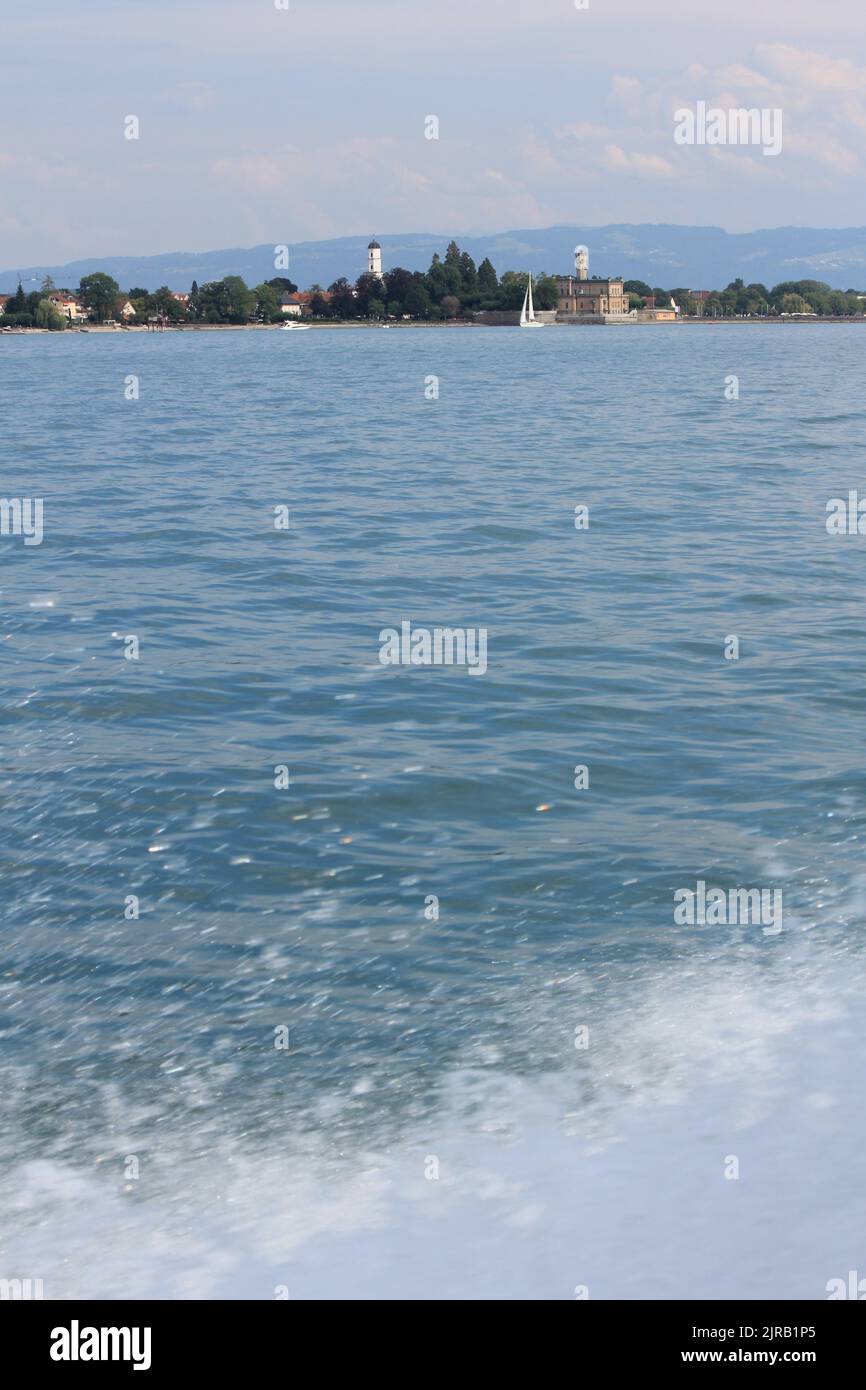 Weitblick Langenargen vom Boot Banque D'Images