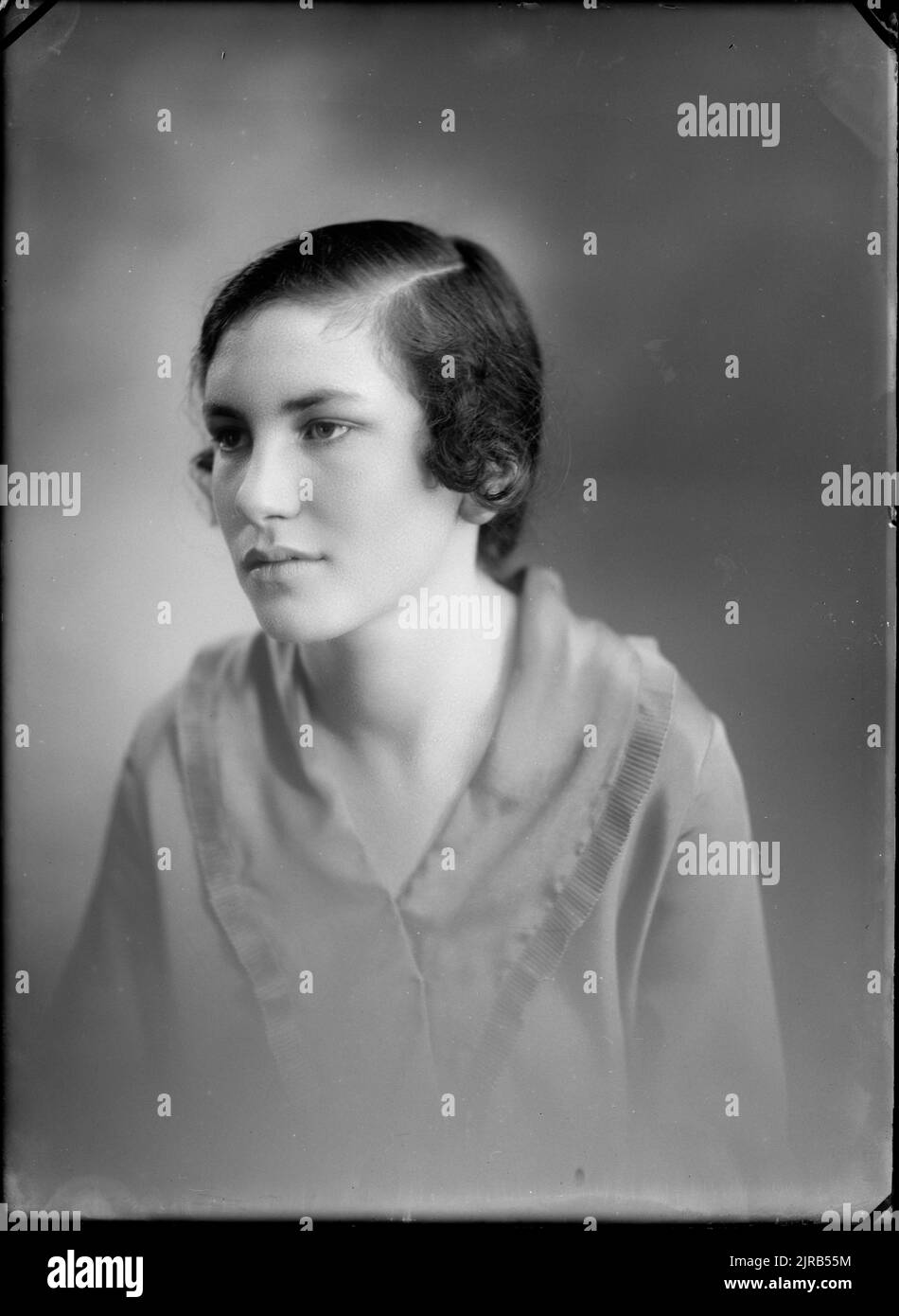 Miss Meachen 1 cabine ovale, vers 1920, Wellington, par Berry & Co Banque D'Images