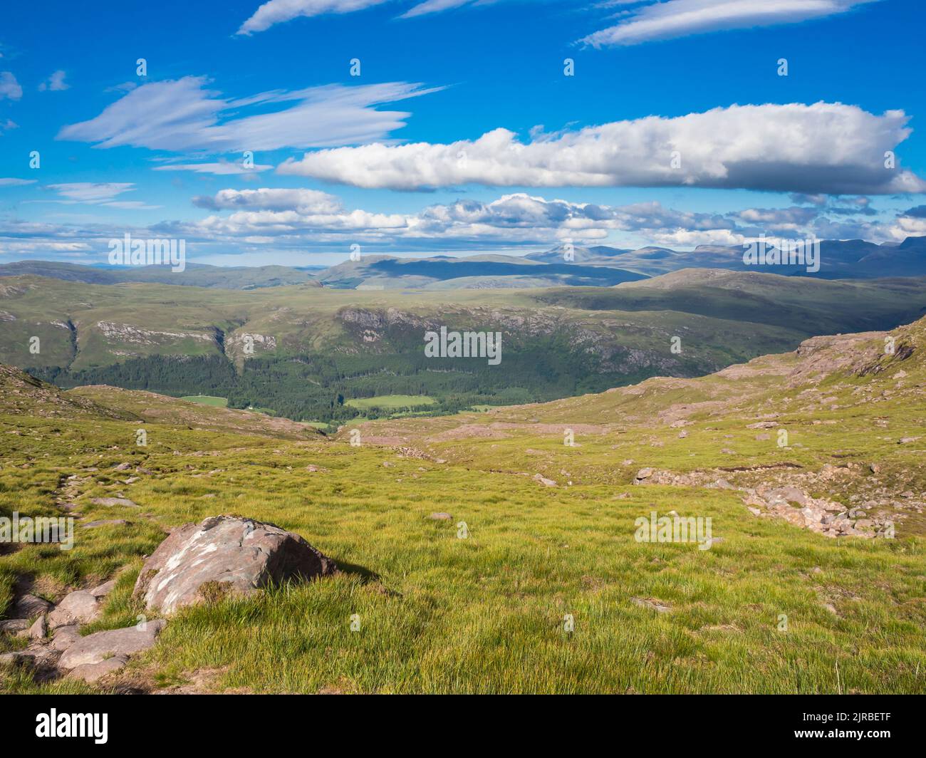 Royaume-Uni, Écosse, paysage vert des Highlands du Nord-Ouest Banque D'Images