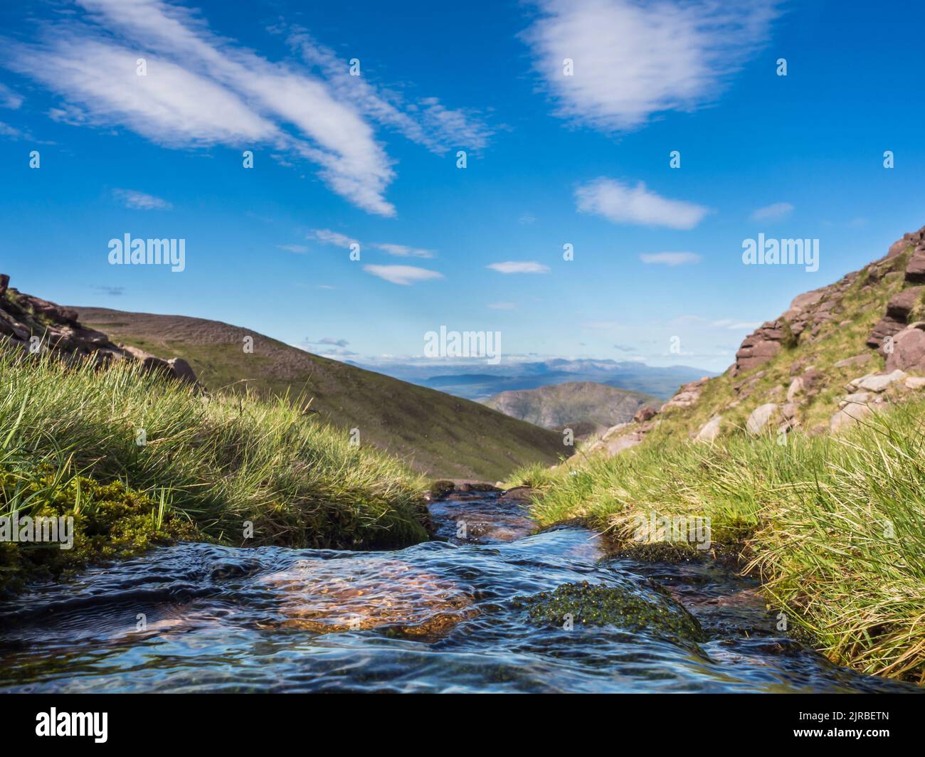 Royaume-Uni, Écosse, ruisseau de montagne dans les Highlands du Nord-Ouest Banque D'Images