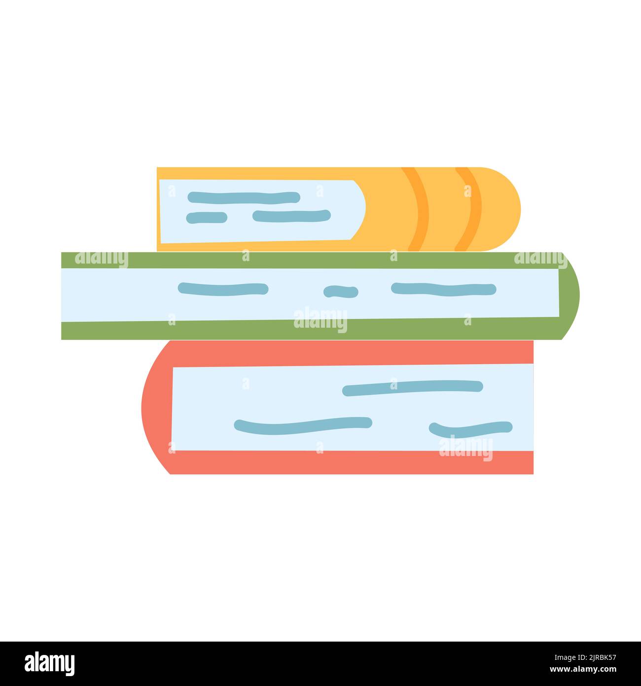 Pile de livres dans le style de dessin animé plat, l'étude, l'apprentissage. Illustration vectorielle de l'éducation dessinée à la main, encyclopédies, planificateur Illustration de Vecteur
