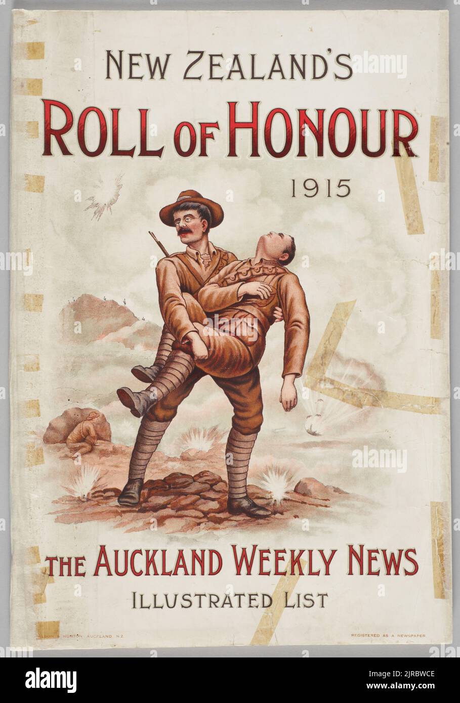 New Zealand's Roll of Honor 1915 The Auckland Weekly News Illustrated List, 21 octobre 1915, Auckland, par Wilson & Horton Ltd. Don de Paul Simmons, 1989. Banque D'Images