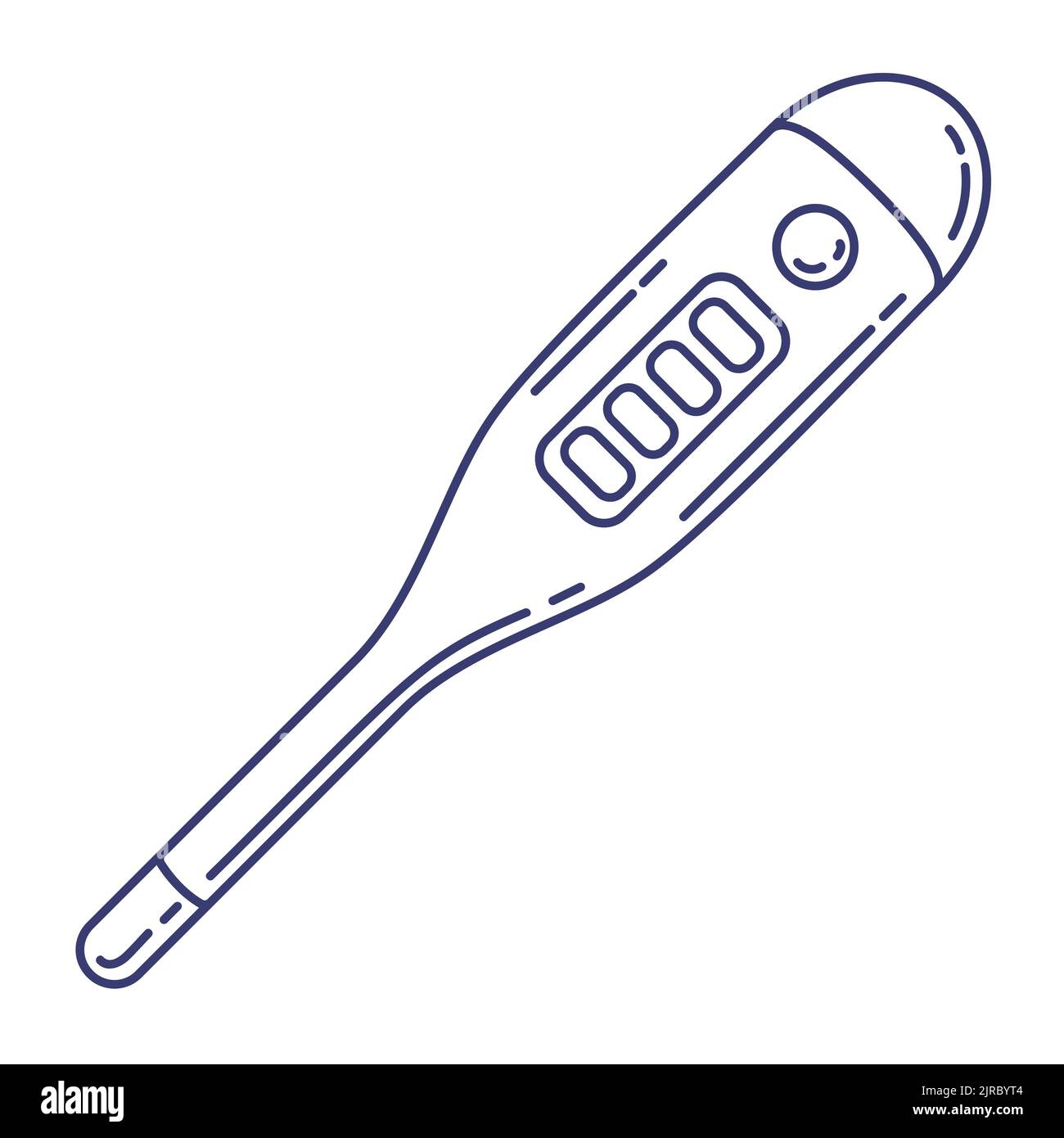 Illustration du thermomètre électronique. Article médical et de soins de santé. Illustration de Vecteur