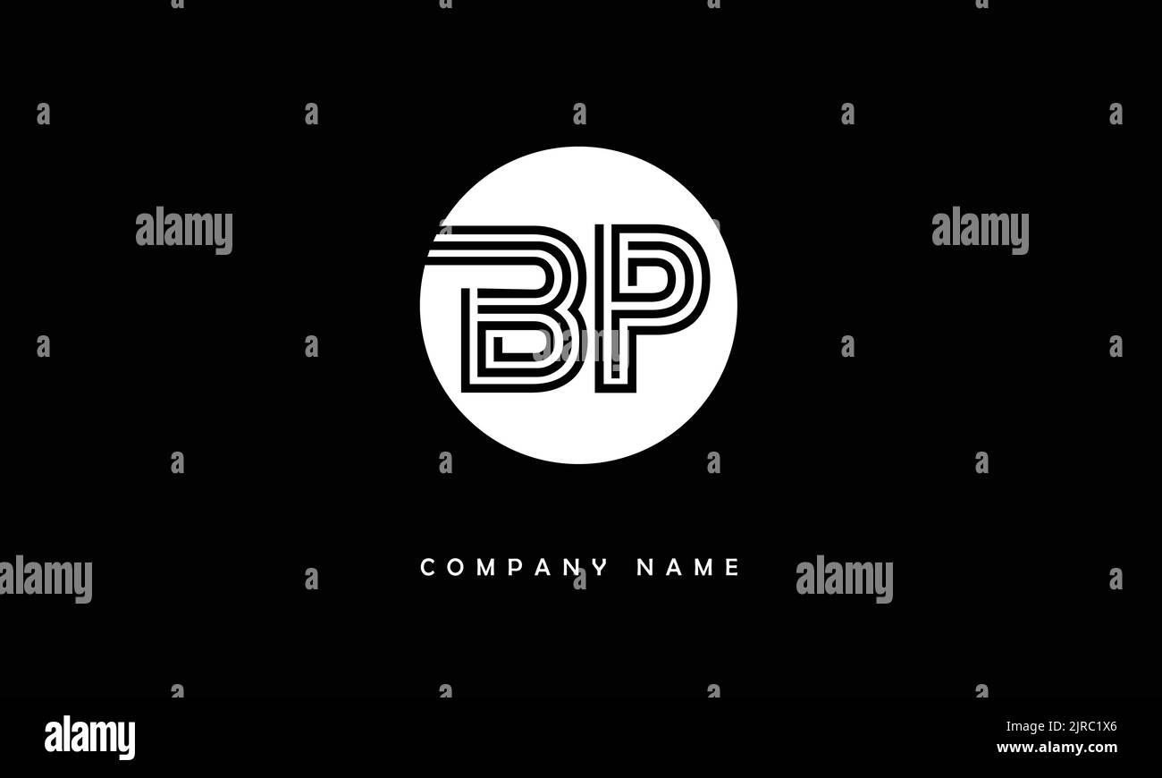 BP, PB lettres abstraites logo Monogramme Illustration de Vecteur