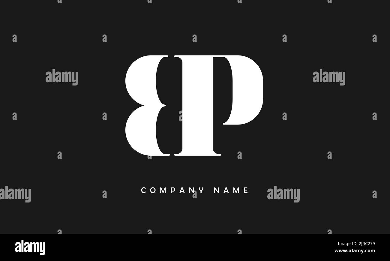 BP, PB lettres abstraites logo Monogramme Illustration de Vecteur