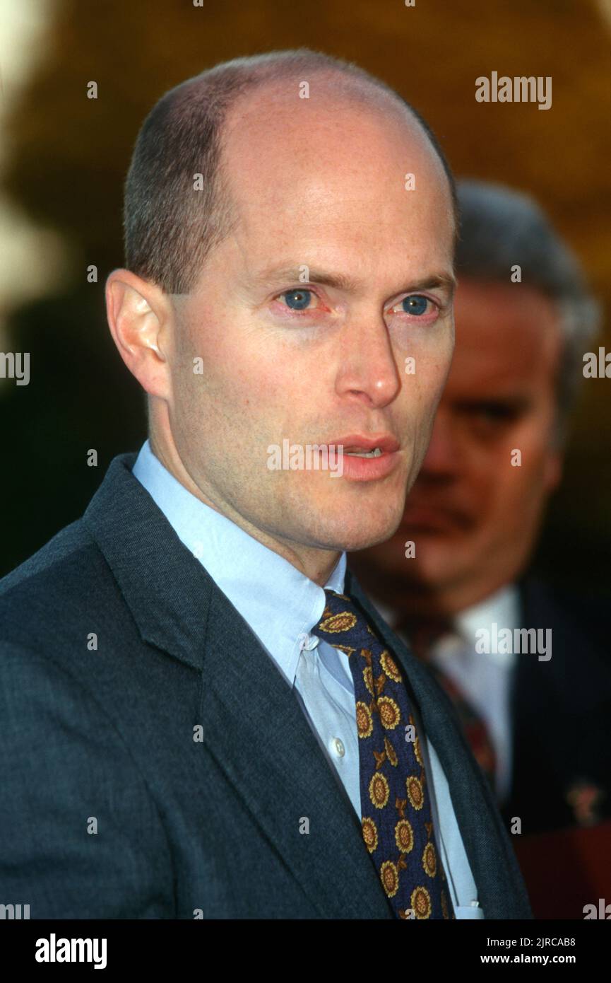 Les membres républicains du Congrès Randy Tate, de l'État de Washington, lors d'un événement au Capitole, à 27 octobre 1997, à Washington, D.C. Banque D'Images