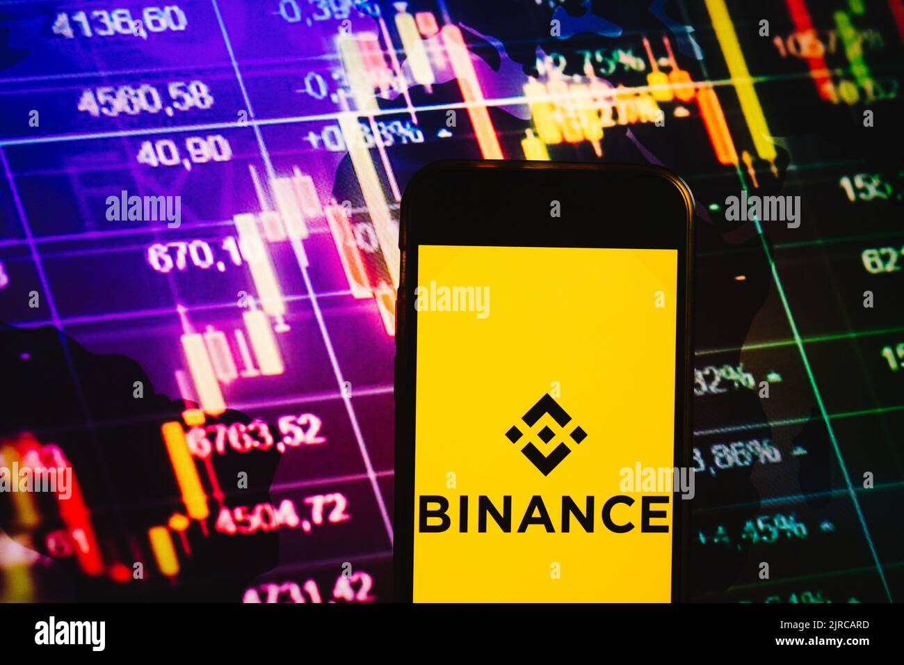 Graphique des prix de la devise Binance Crypto Photo Stock - Alamy