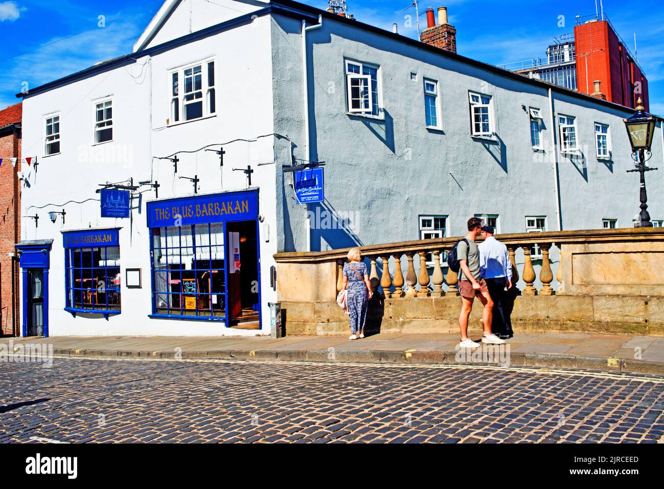 Restaurant polonais Blue Barbarkan, Fossgate, York, Angleterre Banque D'Images