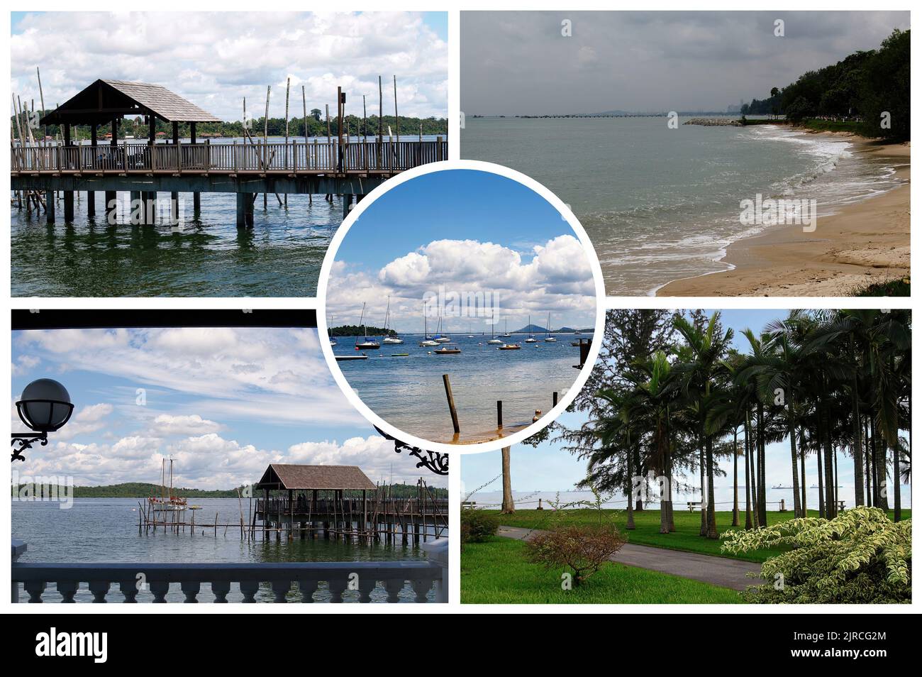 Magnifique Singapour (République de Singapour), un pays insulaire souverain et une ville-État dans la mer de l'Asie du Sud-est. Banque D'Images