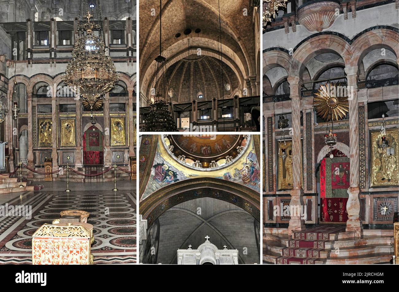 La basilique du Saint-Sépulcre, la plus importante église catholique construite sur le site de la crucifixion, de l'onction, de l'enterrement et de la résurrection de Jésus Banque D'Images