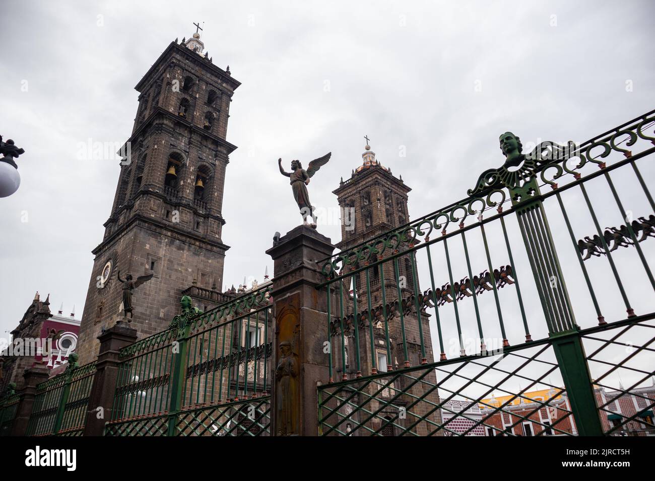 La cathédrale de Puebla, l'église baroque mexicaine, la cathédrale de Puebla, comme la cathédrale notre-Dame de l'Immaculée conception Banque D'Images