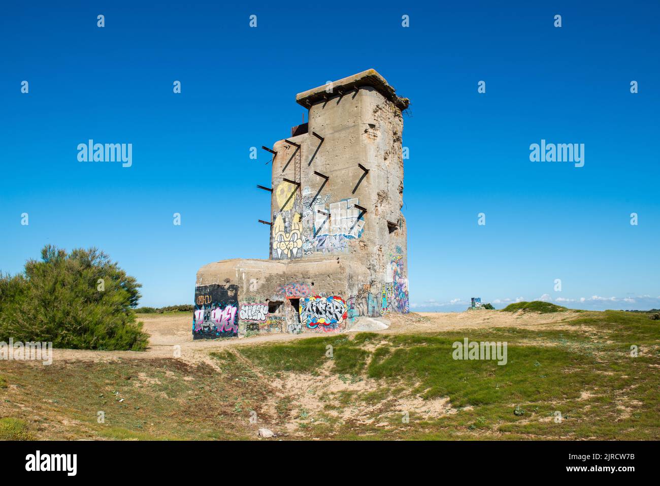 Vestiges du mur Atlantique de Bego, Quiberon, france Banque D'Images