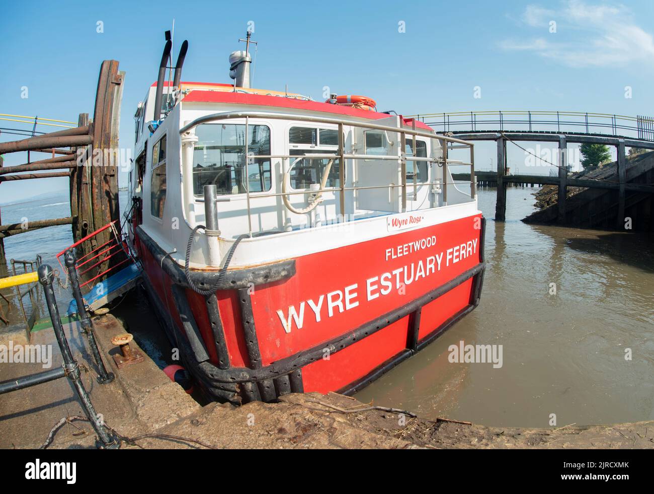 Ferry pour l'estuaire de Fleetwood Wyre, Wyre Rose, Fleetwood, Lancashire Banque D'Images