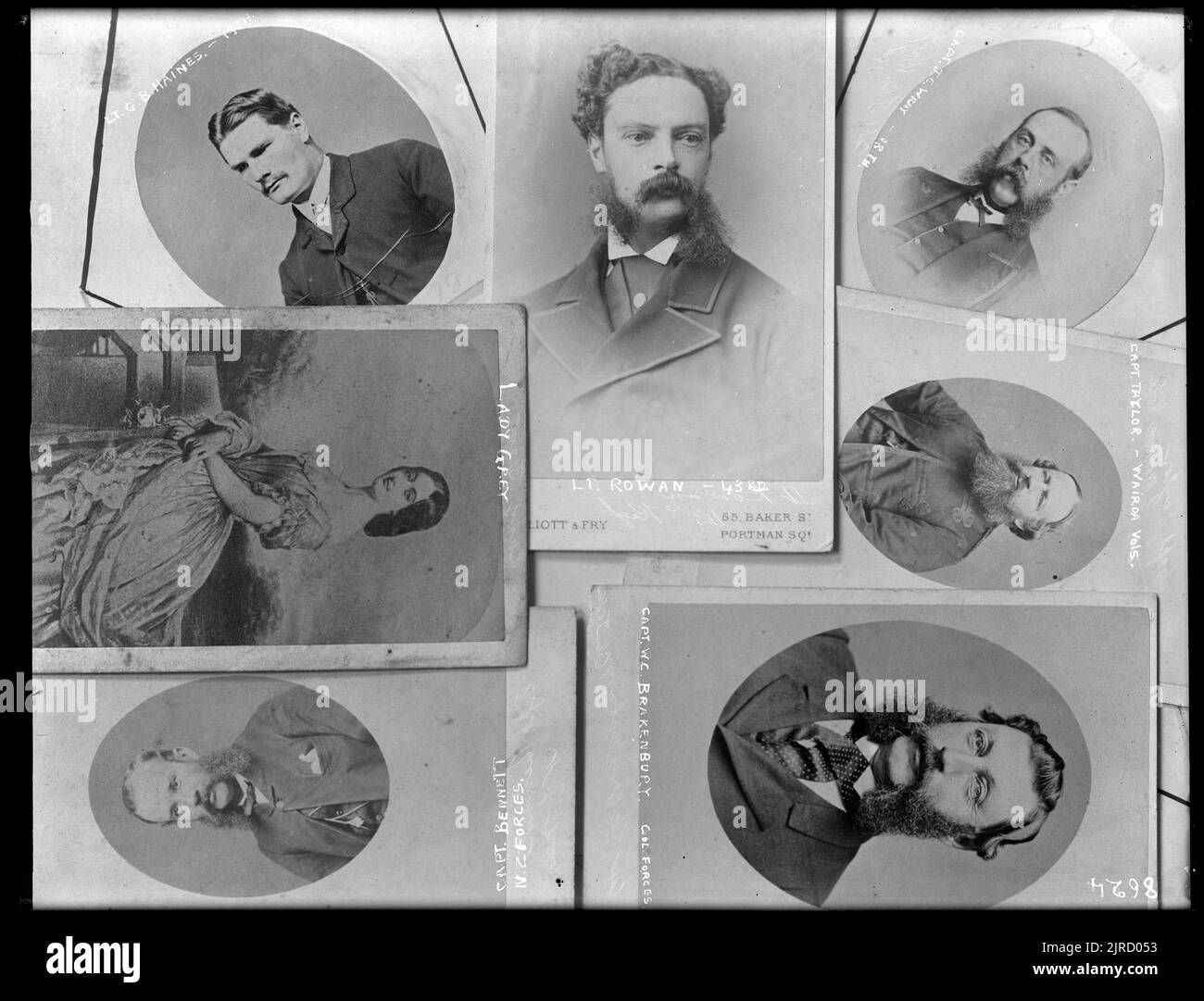 Portraits des guerres de Nouvelle-Zélande, vers 1895, Nouvelle-Zélande, par William Francis Gordon. Banque D'Images