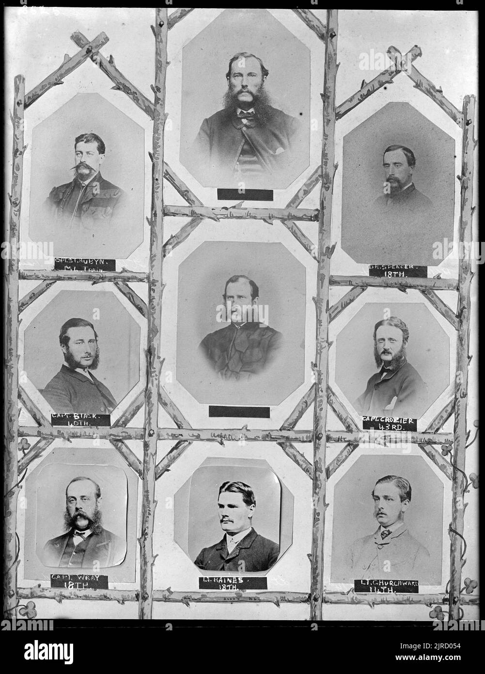 Portraits des guerres de Nouvelle-Zélande, vers 1895, Nouvelle-Zélande, par William Francis Gordon. Banque D'Images