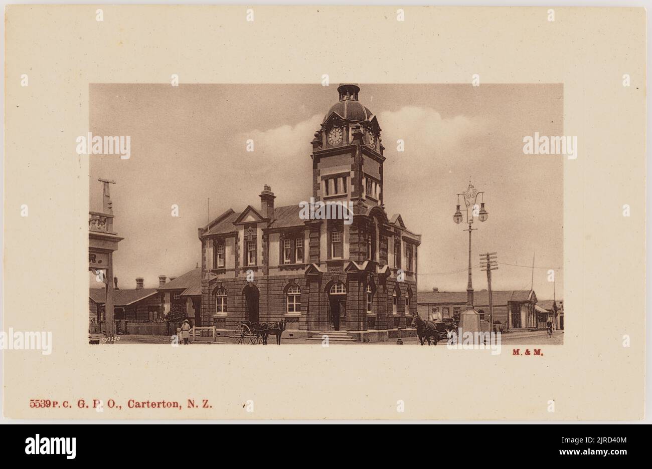Bureau de poste général, Carterton, Nouvelle-Zélande, 1909, Carterton, Par Muir & Moodie. Banque D'Images