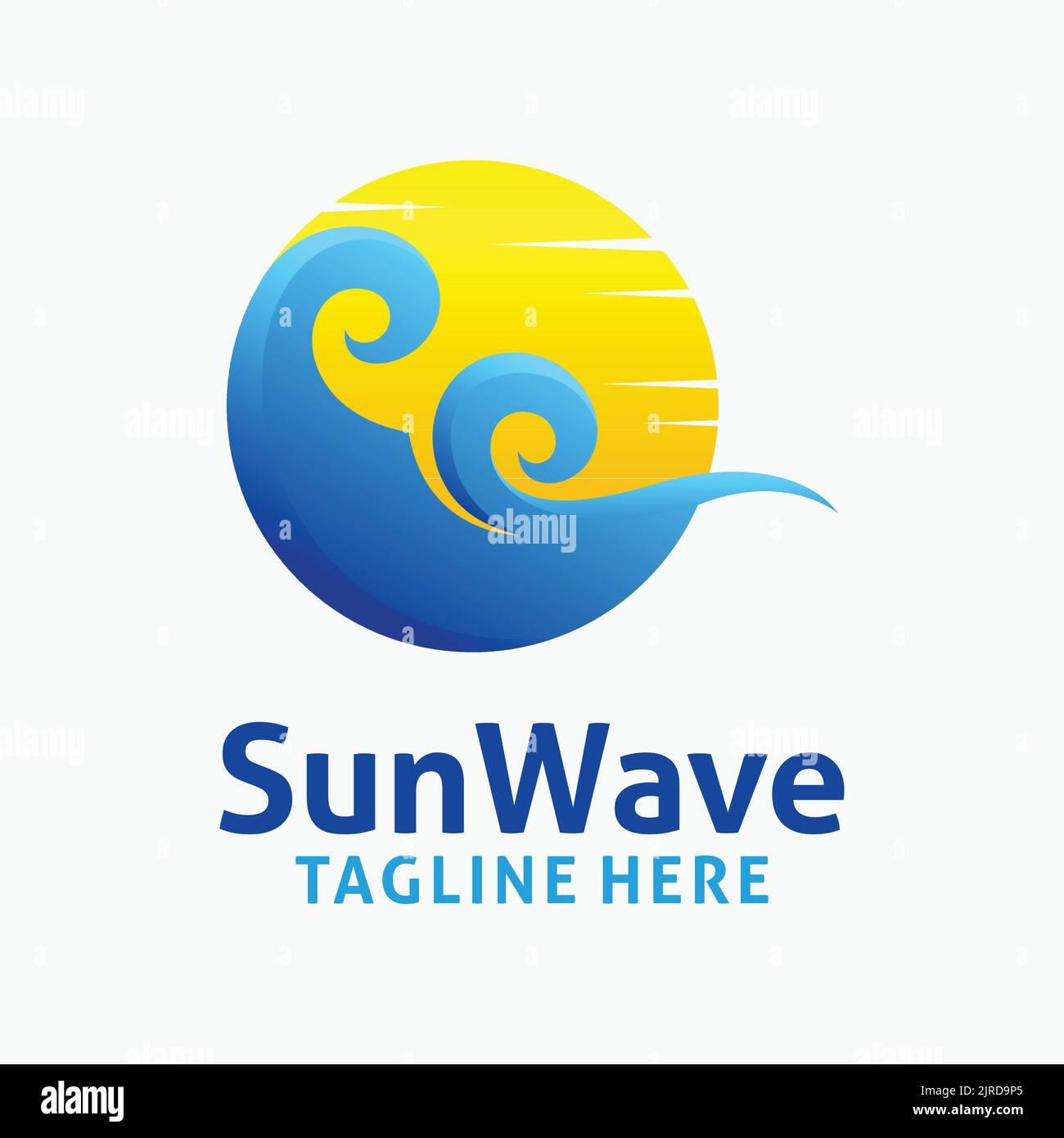 Logo Ocean Wave Illustration de Vecteur