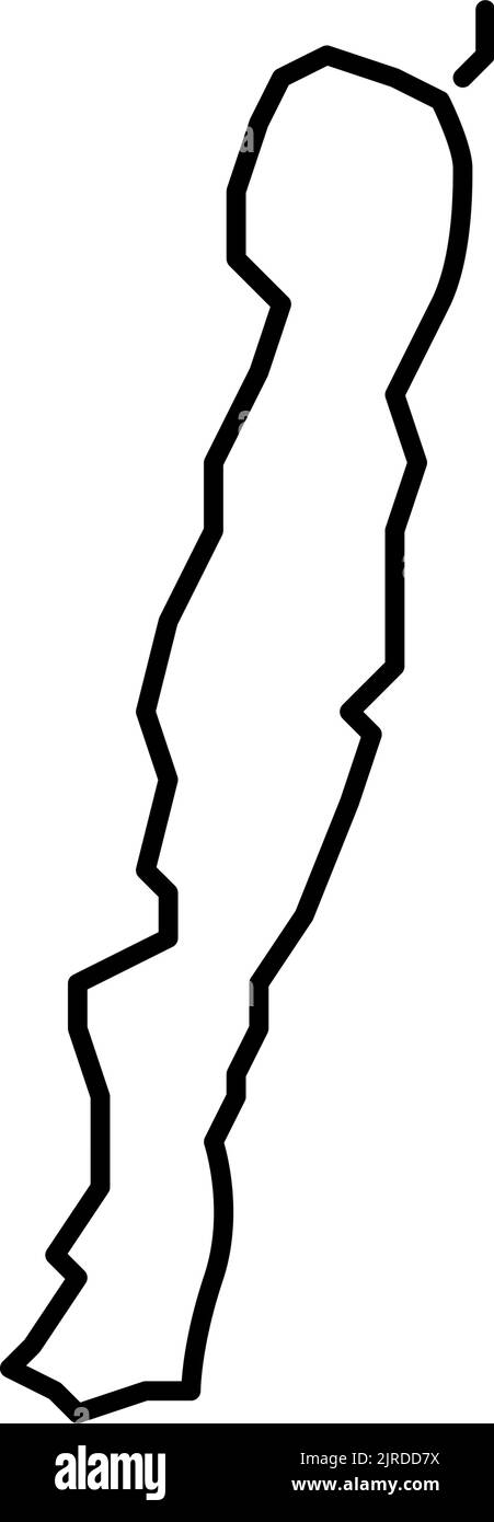 illustration vectorielle de l'icône de la ligne de l'île macquarie Illustration de Vecteur