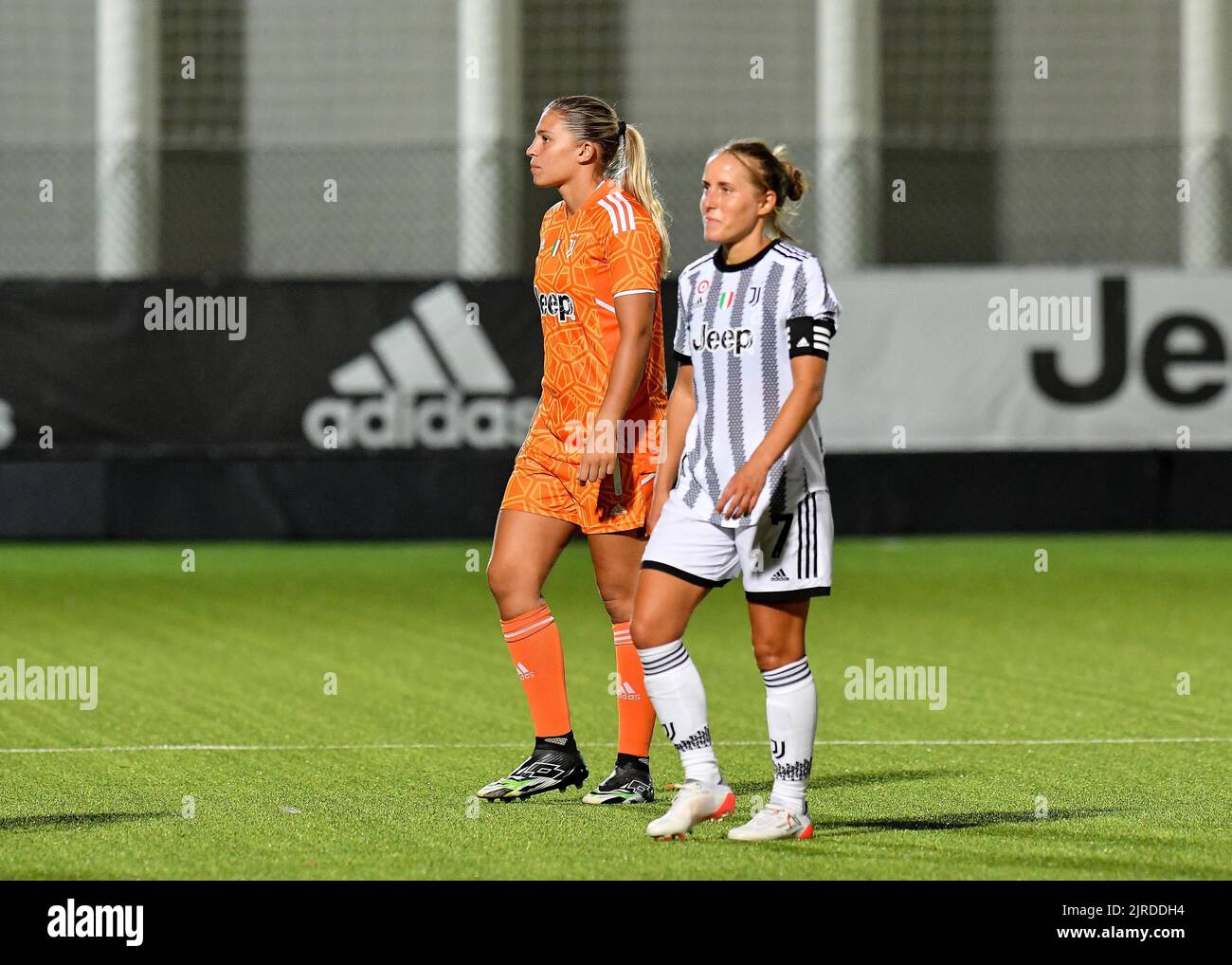 Roberta Aprile de Juventus Women lors de la Ligue des champions de l'UEFA, finale du groupe CP 6 entre le FC Juventus et le Gat Qiryat au Centre d'entraînement de Juventus sur 21 août 2022 à Vinovo, en Italie Banque D'Images