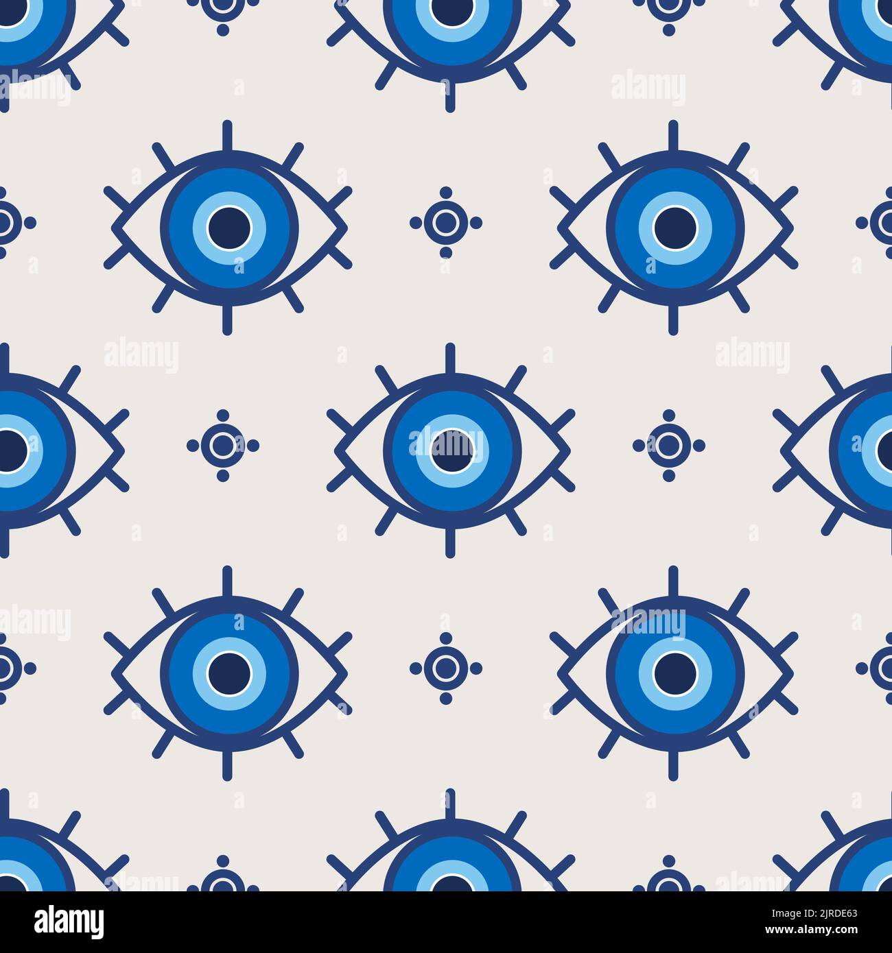 Schéma ethnique de l'œil du mal. Amulette bleu grec mystique. Imprimé turc traditionnel. Symbole de protection. Arrière-plan vectoriel transparent. Illustration de Vecteur