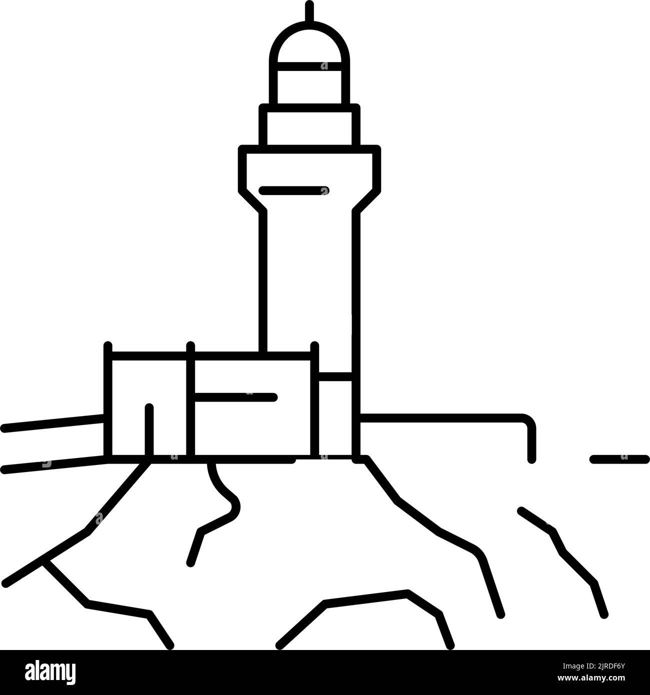 illustration vectorielle de l'icône de la ligne de byron cap Illustration de Vecteur