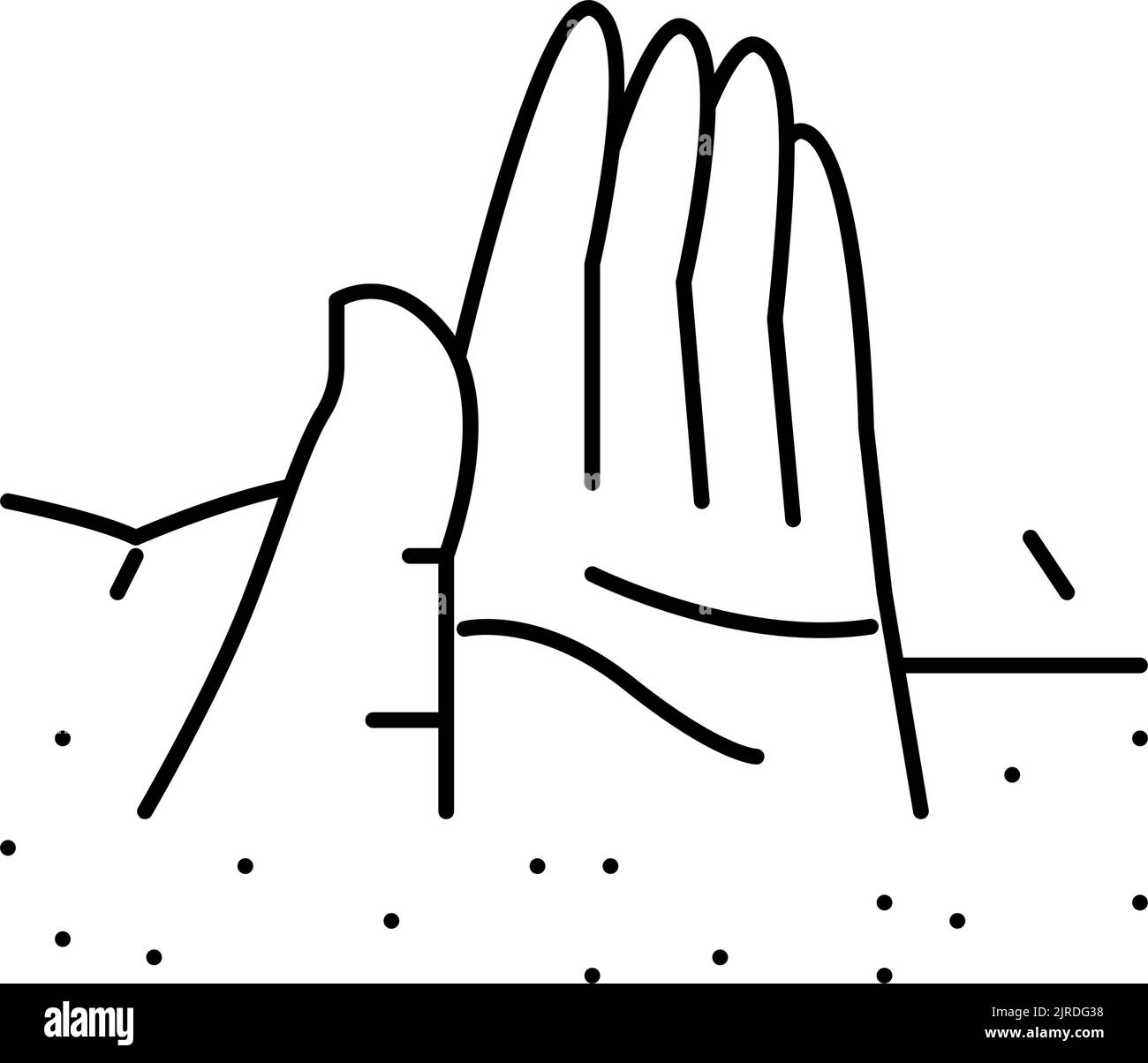 illustration vectorielle de l'icône de la ligne désertique d'atacama Illustration de Vecteur