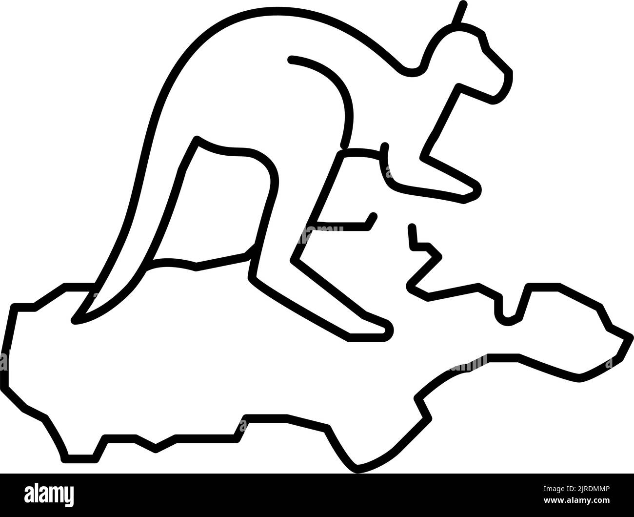 illustration vectorielle de l'icône représentant une île de kangaroo island Illustration de Vecteur