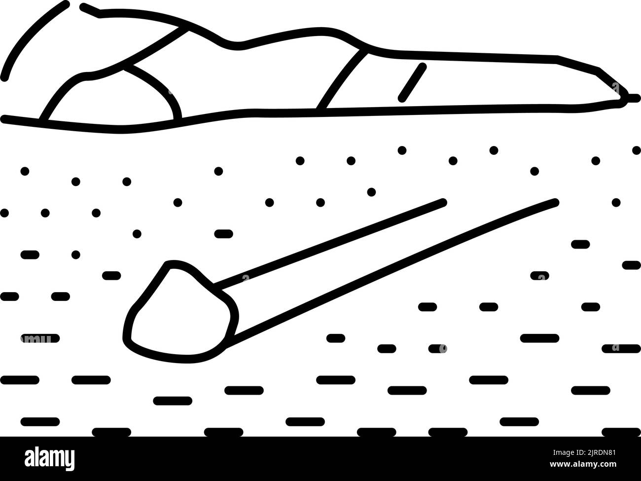 illustration vectorielle de l'icône de la ligne de la vallée de la mort Illustration de Vecteur