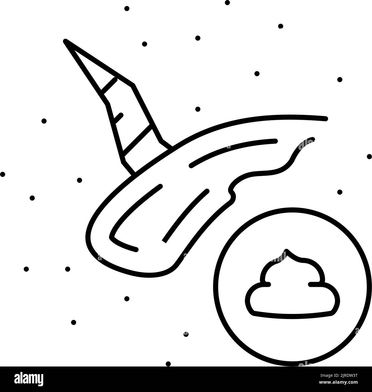 illustration vectorielle de l'icône de la ligne de traitement de la cicatrice de pommade Illustration de Vecteur