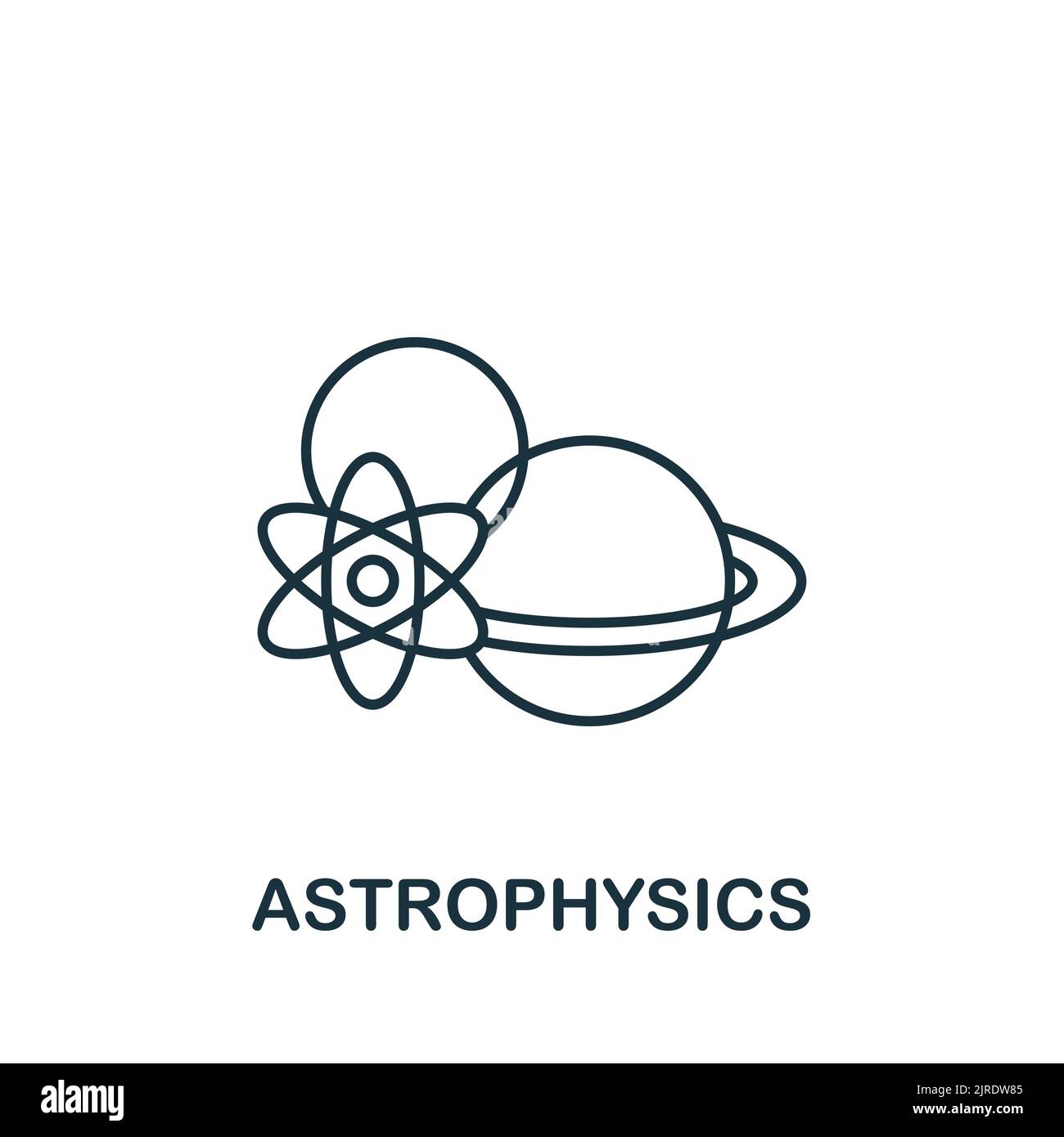 Icône Astrophysique. Icône Line simple Science pour les modèles, la conception Web et les infographies Illustration de Vecteur