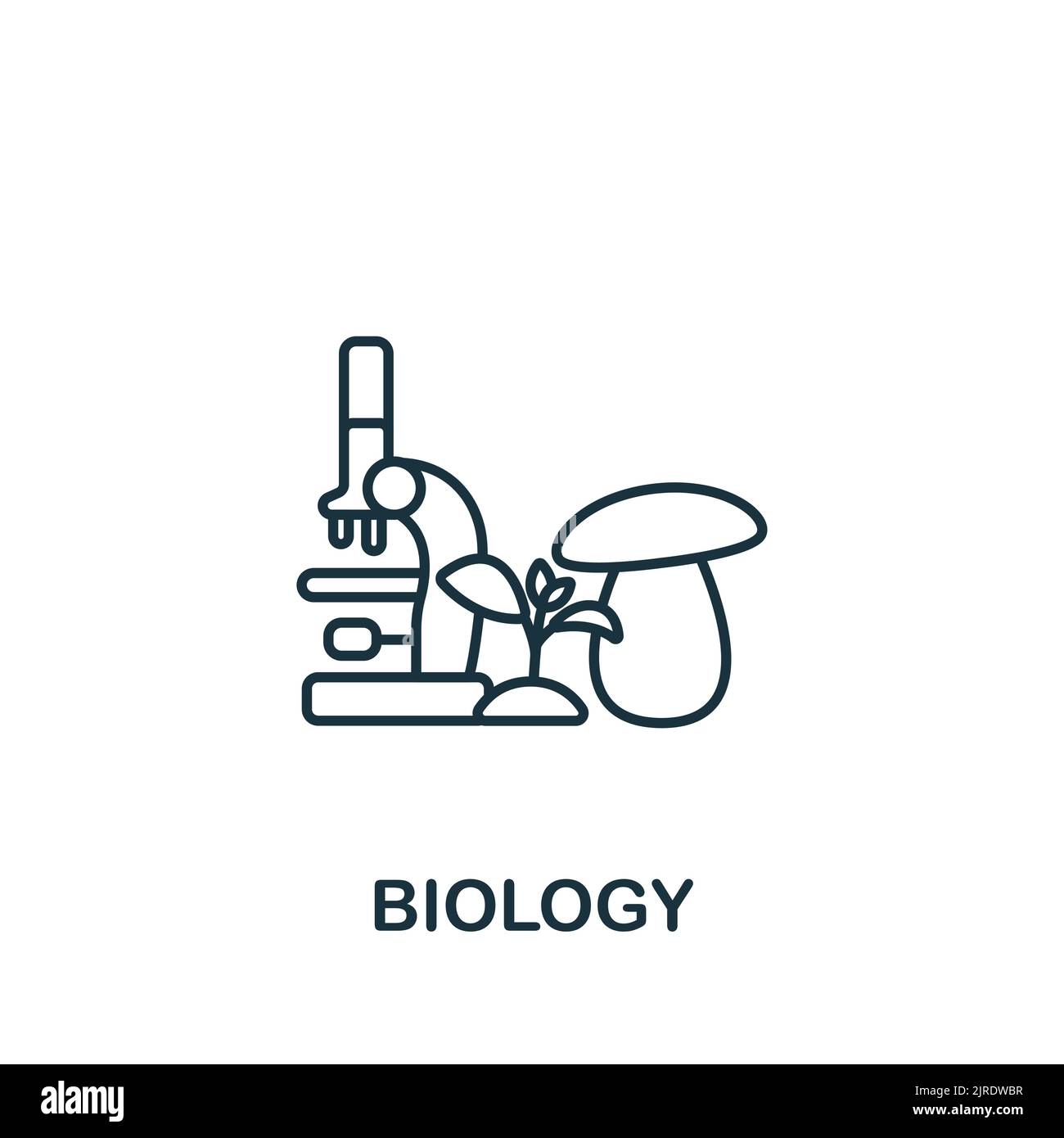 Icône Biologie. Icône Line simple Science pour les modèles, la conception Web et les infographies Illustration de Vecteur