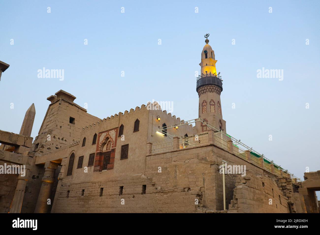 Mosquée Abu Haggag, Temple de Louxor, Égypte Banque D'Images